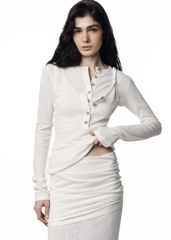 ЛОНГСЛИВ С ХЛОПКОМ WHITE